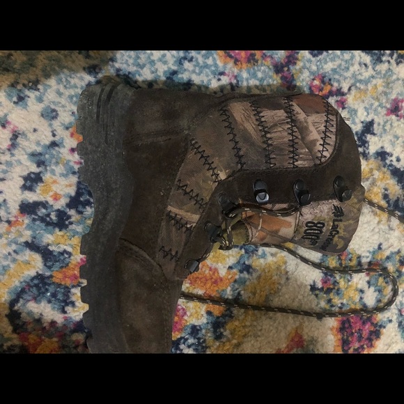 Boys Lacrosse 800gm camo insulated boots Youth size 1 - Picture 4 of 5